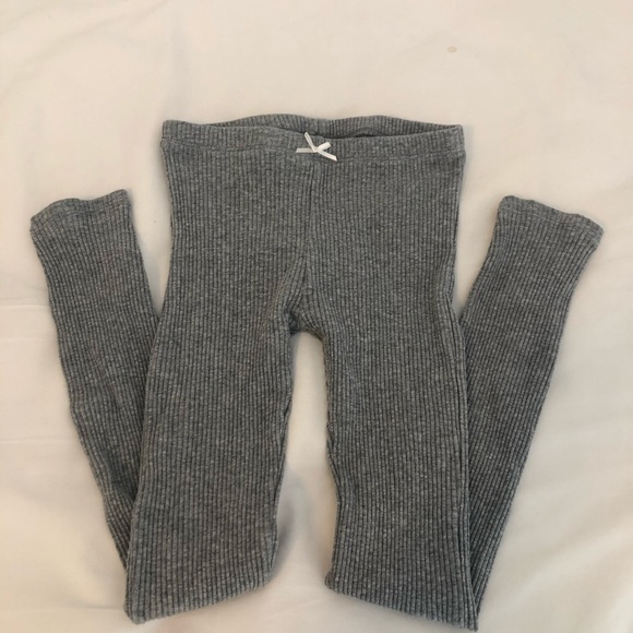 PINK CHICKEN NWOT rib knit leggings grey sz 8 - Picture 2 of 5
